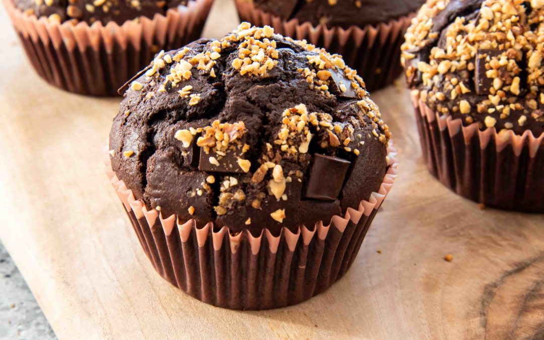 Muffins moelleux au chocolat et pralin
