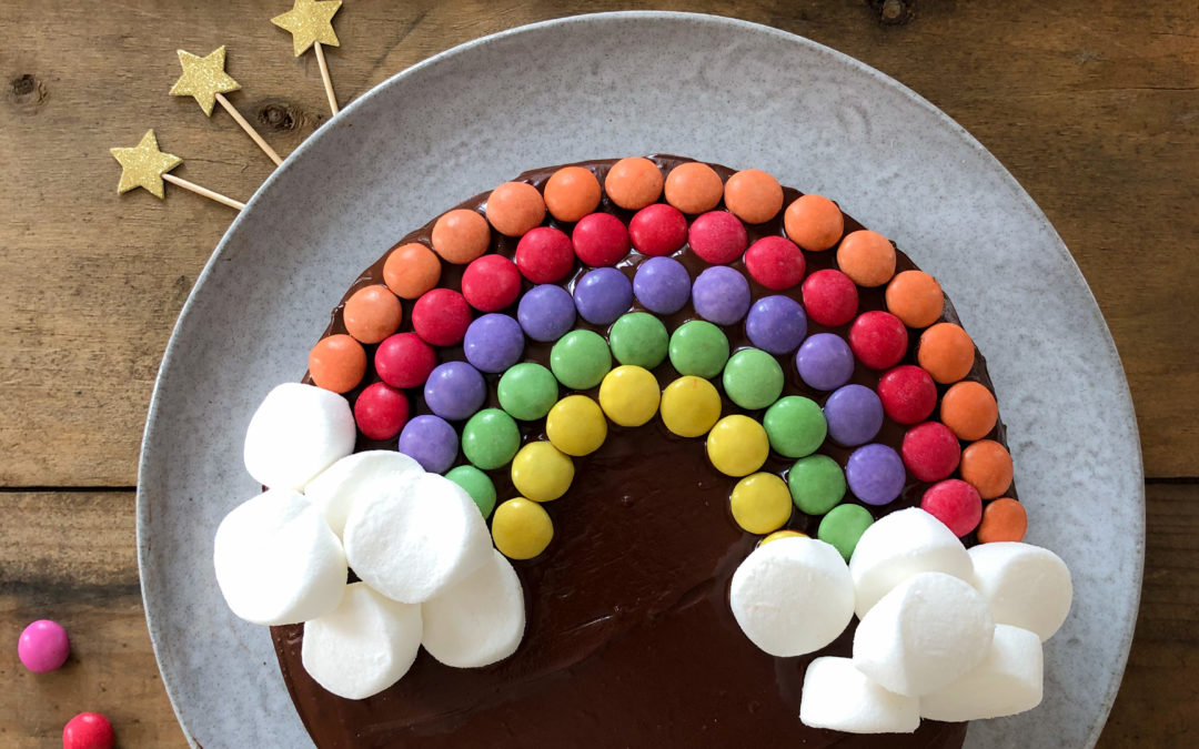 Gâteau anniversaire Arc en ciel