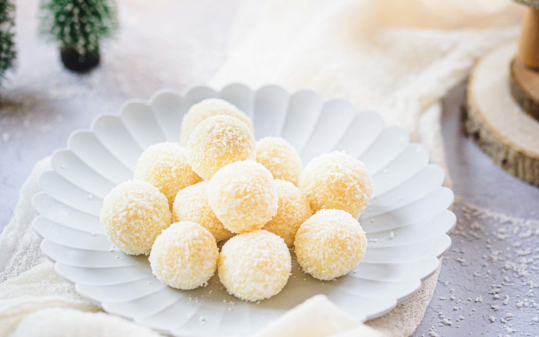 Truffes au chocolat blanc et noix de coco