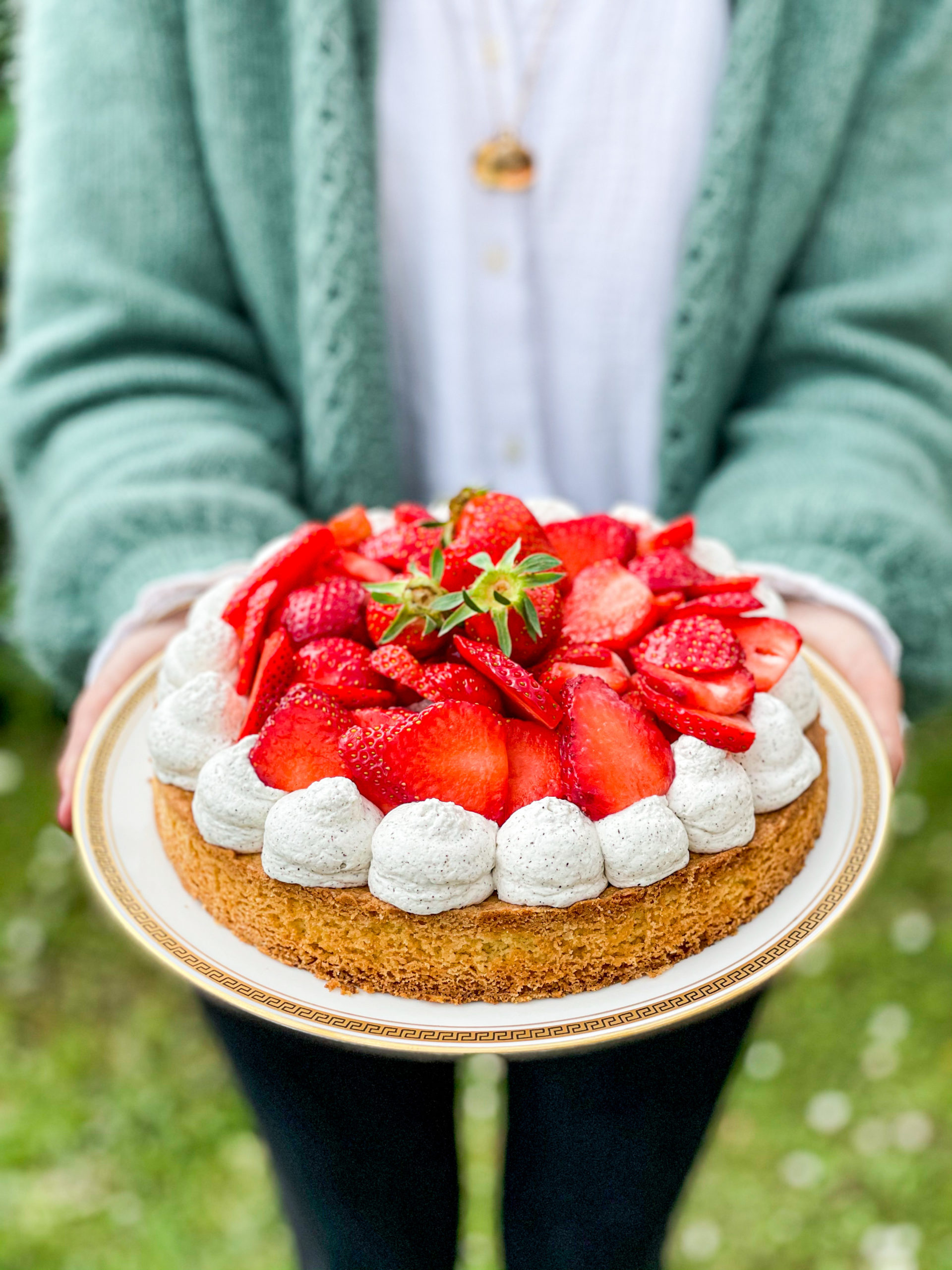 Tarte aux fraises sur sablé breton